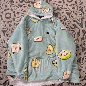 Avocado and Toast Heated Blanket